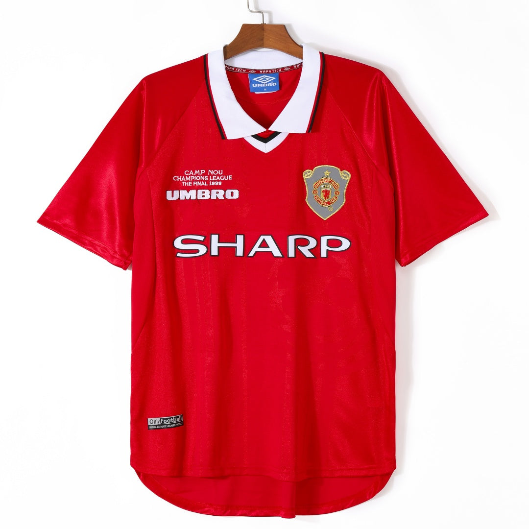 1999-2000 Maillot Manchester Domicile Retro — Maillot de football