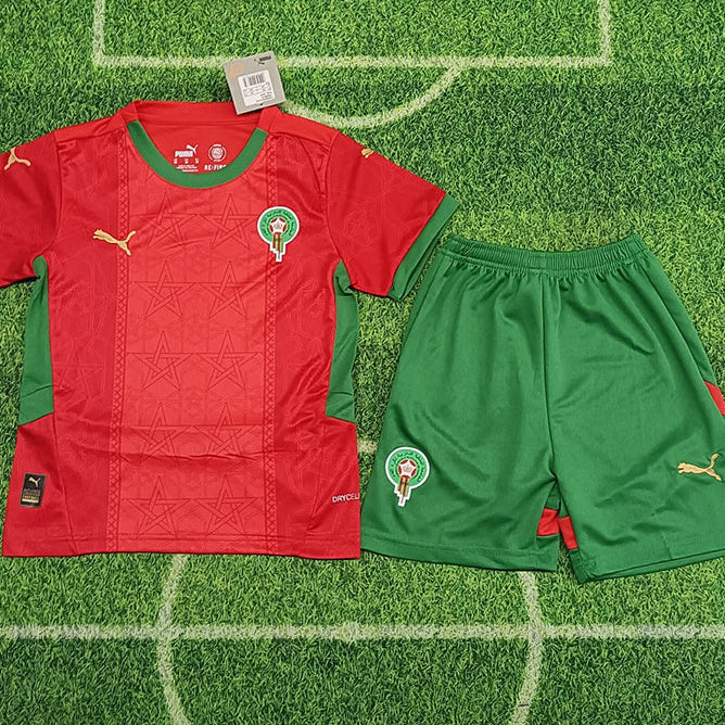 Maillot Maroc 2026 Version Fans (ENFANTS) + Shorts — Maillot de football