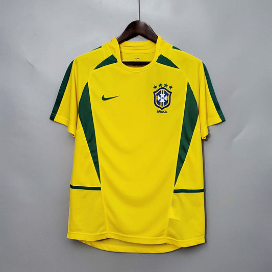 Maillot Brésil RÉTRO 2002 Version Fan — Maillot de football