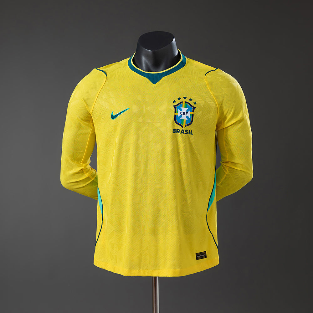 Maillot Brésil Manche Longue Coupe du Monde 2026 Version Player — Maillot de football