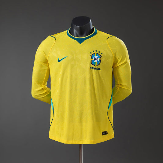 Maillot Brésil Manche Longue Coupe du Monde 2026 Version Player — Maillot de football