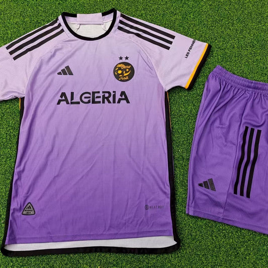 Maillot Algérie Concept Mauve + Shorts (ENFANTS) — Maillot de football