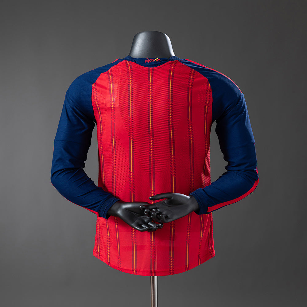 Maillot Manche Longue Espagne Player 2026/2027 Home Coupe du Monde — Maillot de football