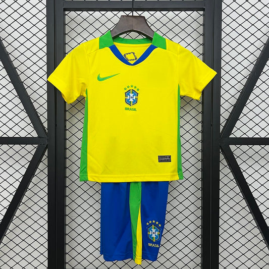 Maillot Brésil + Short pour enfants 2025 Coupe du Monde — Maillot de football