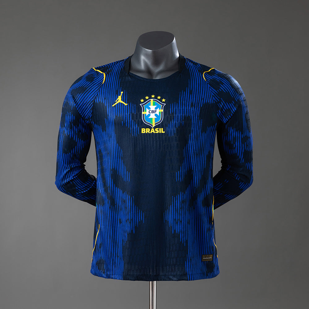 Maillot Brésil Manche Longue Coupe du Monde 2026 Version Player AWAY — Maillot de football