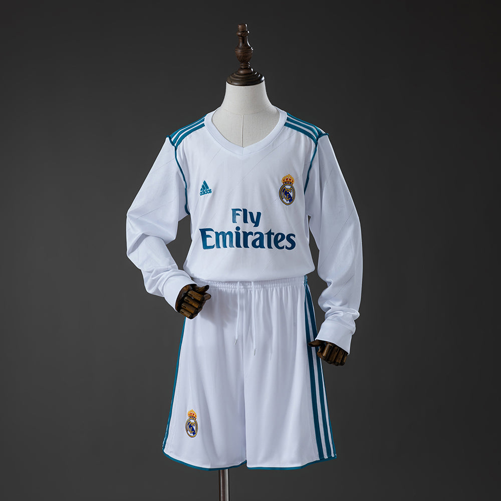 Maillot Real Madrid Home Manche longue 2017/2018 pour enfant — Maillot de football