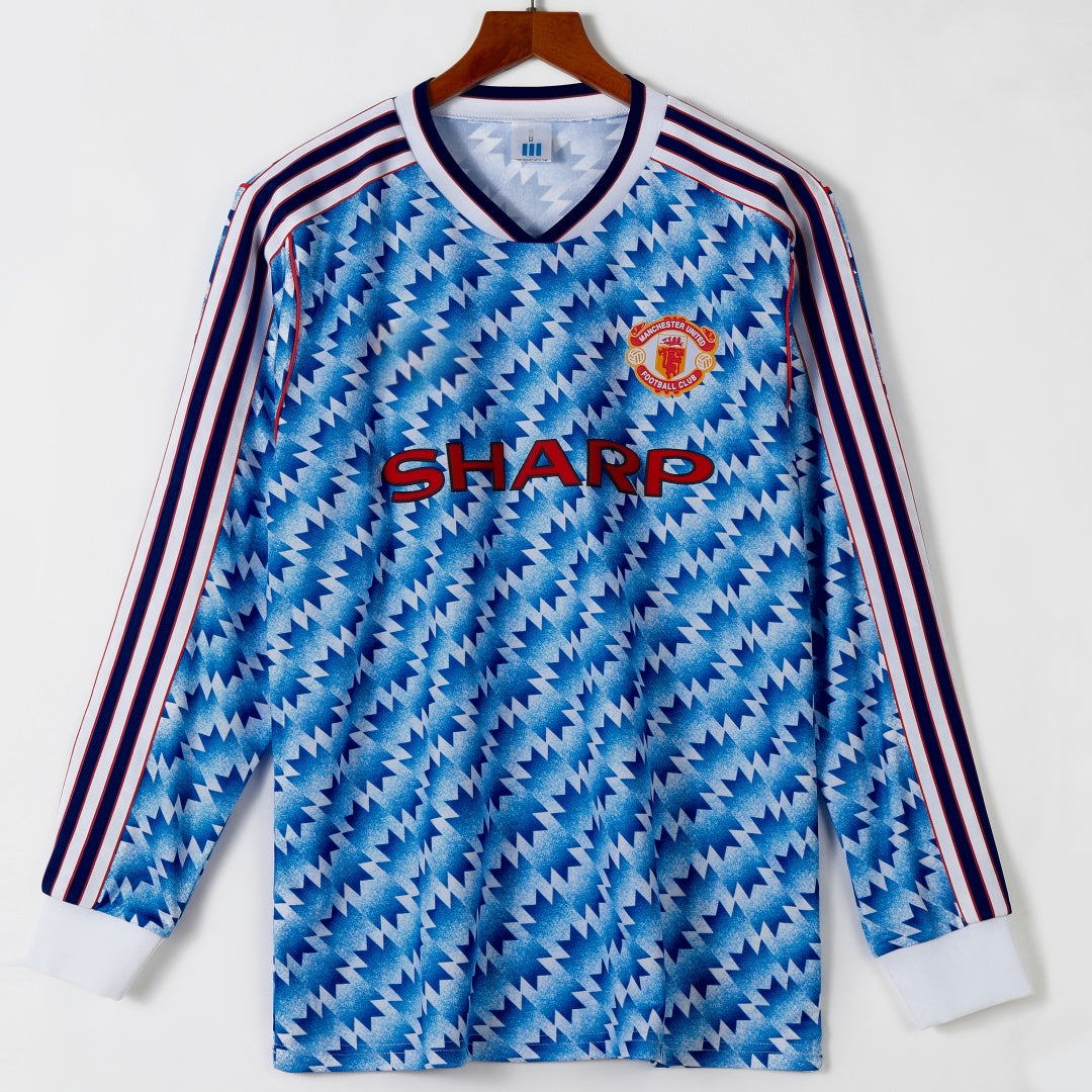 Maillot Manchester United Ext�rieur Retro ML 1990-92 - R�plica — Maillot de football