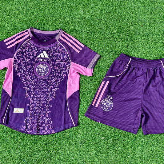 Maillot Algérie 2025 Concept Mauve + Shorts (ENFANTS) — Maillot de football
