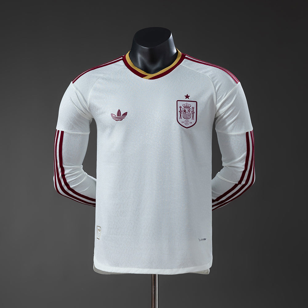 Maillot Espagne Manche Longue Player 2026/2027 Away Coupe du Monde — Maillot de football