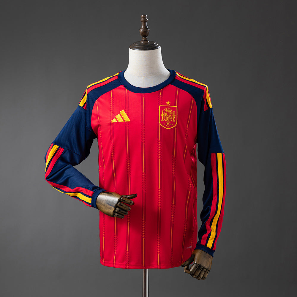 Maillot Manche Longue Espagne Fans 2026/2027 Home Coupe du Monde — Maillot de football