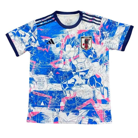 Maillot Manga Vegeta Bleu  Blanc