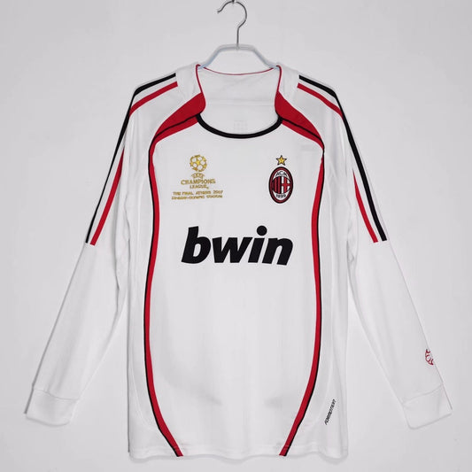 2006 2007 Maillot AC Milan Extérieur Rétro  Manches Longues — Maillot de football
