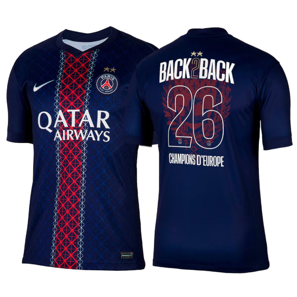 Maillot PSG 2 Étoiles Back 2 Back Domicile 2025-26 — Réplica